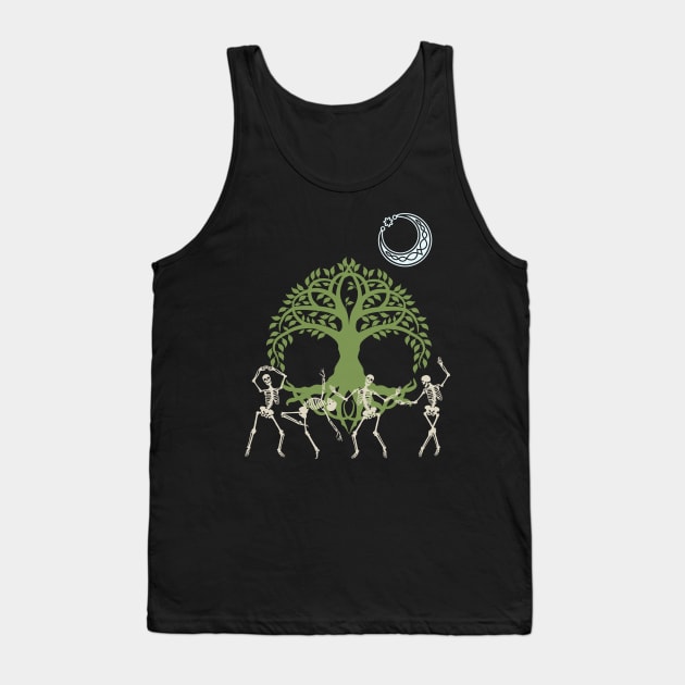 dancing skeletons with nordic tree of life Tank Top by Love My..